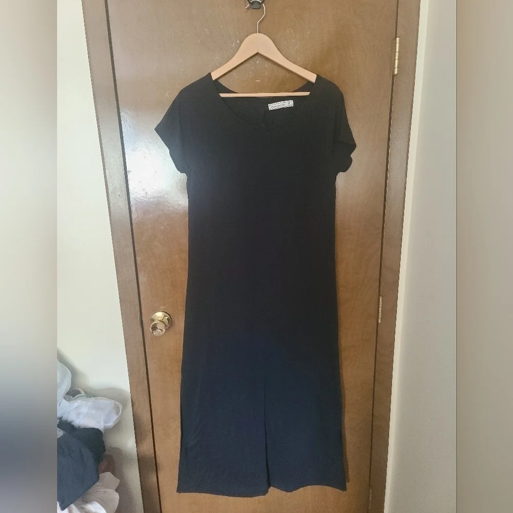 Abercrombie & Fitch black maxi tee shirt dress size medium